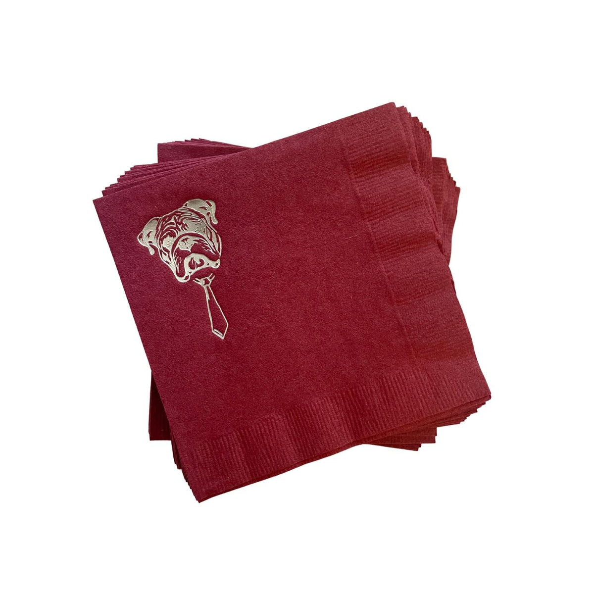 Maroon Bulldog Napkins
