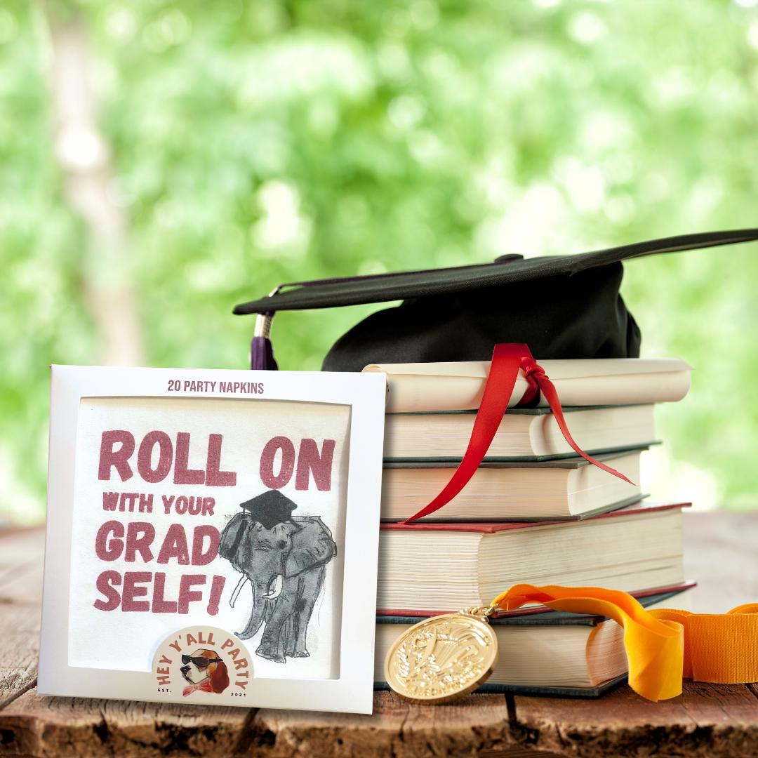 Roll on Graduation Elephant Napkins