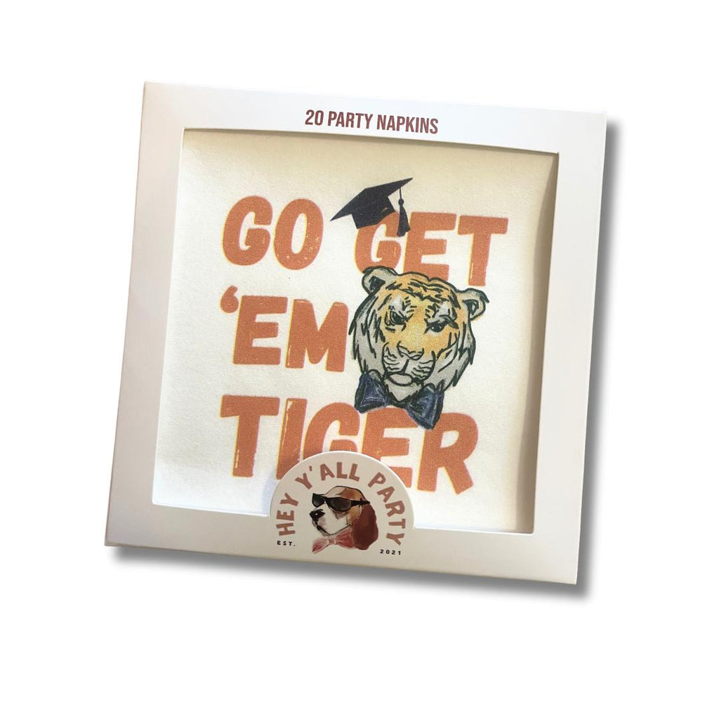 Go Get 'Em Tiger Graduation Napkins